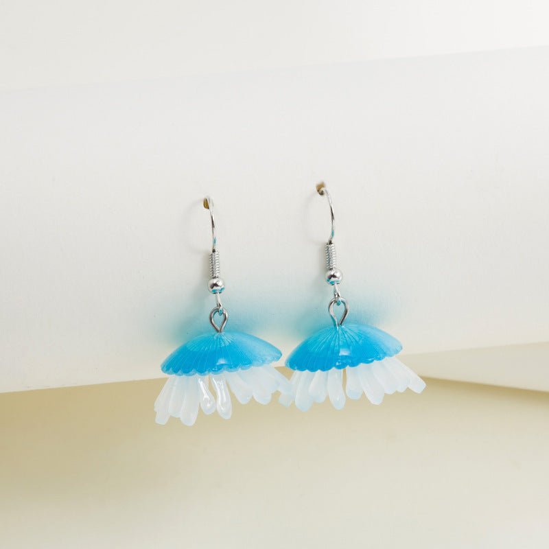 Cartoon Acrylic Ocean Jellyfish Earrings-Jewearrings