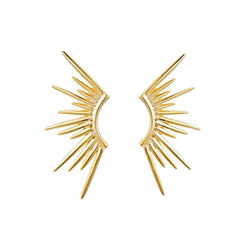 Women's Fashion Simple Silver Pin Gold-plated Earrings-Jewearrings