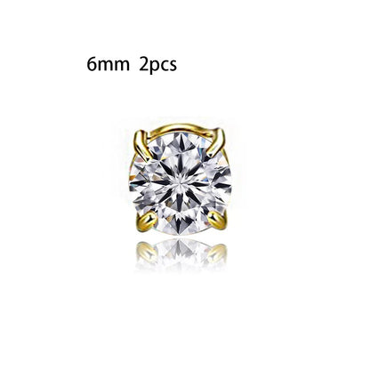 Unisex Zircon Stud Earrings Amazon Hot Zircon Magnet Ear Clips-Jewearrings