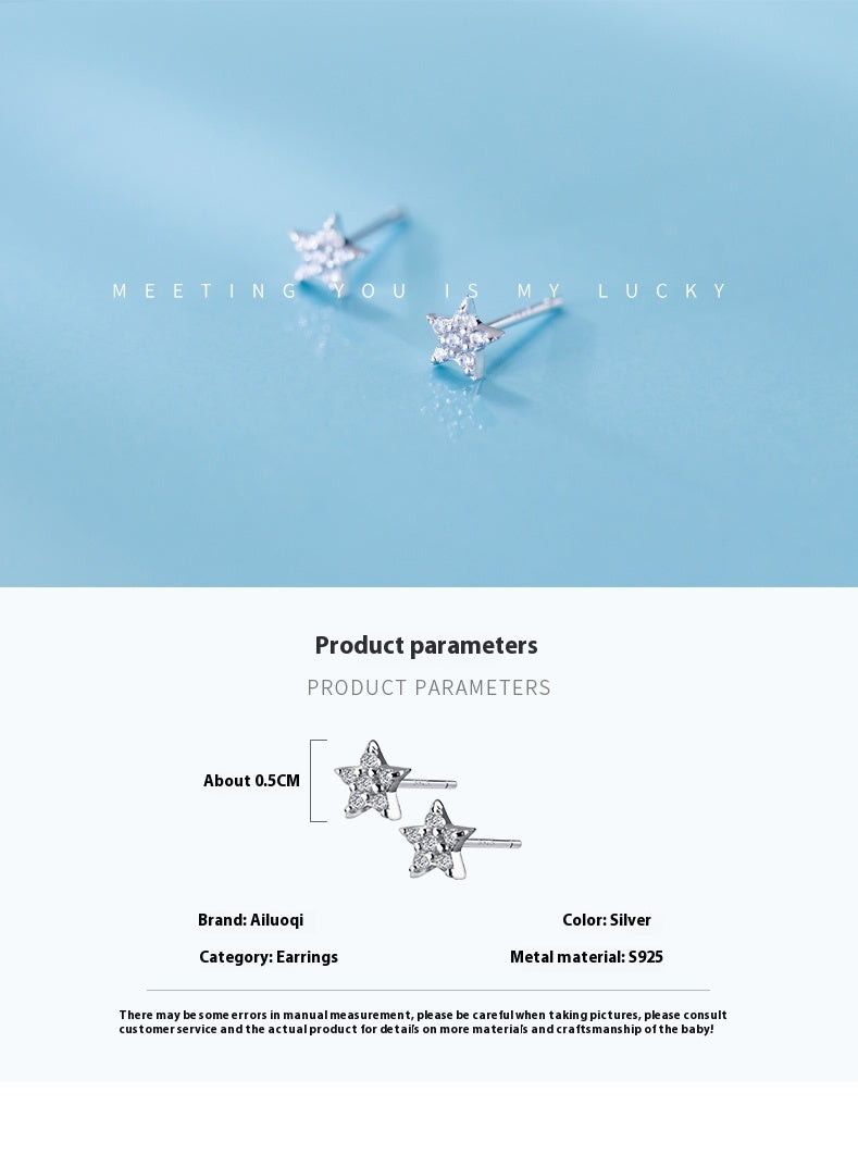 Graceful And Petite Cute S925 Silver Stud Earrings For Women-Jewearrings