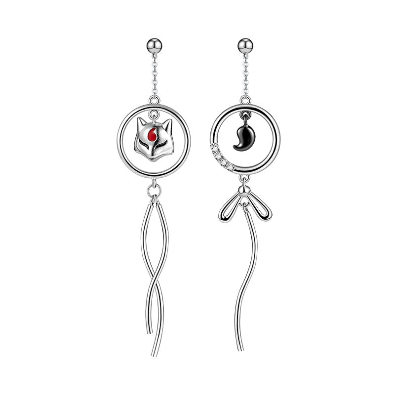 Temperament Silver Needle Retro Country Style Stud Earrings-Jewearrings