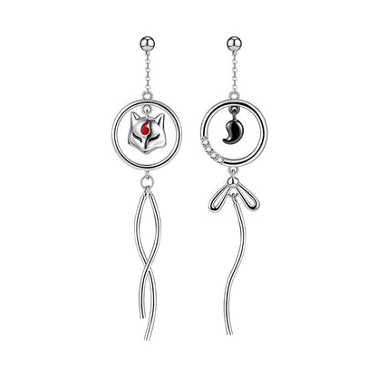 Temperament Silver Needle Retro Country Style Stud Earrings-Jewearrings