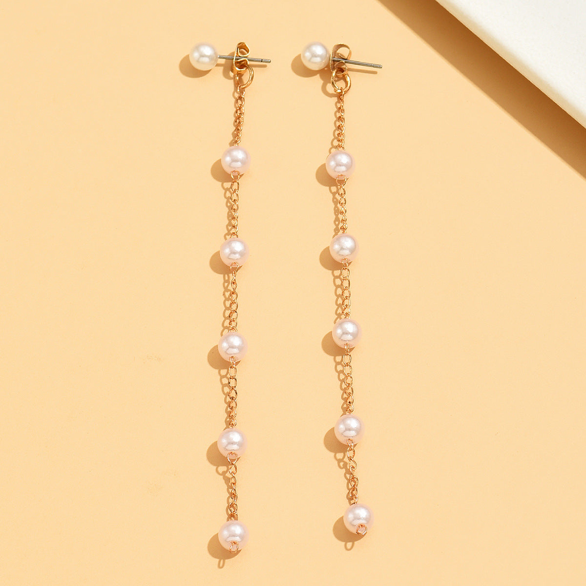 Women's Fashionable All-match Gas Pearl Long Chain Earrings-Jewearrings