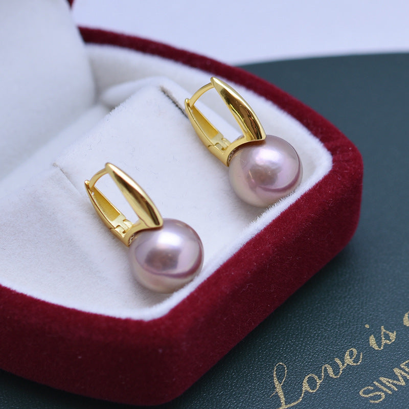 Women's Fashion Simple Geometric Pearl Earrings-Jewearrings