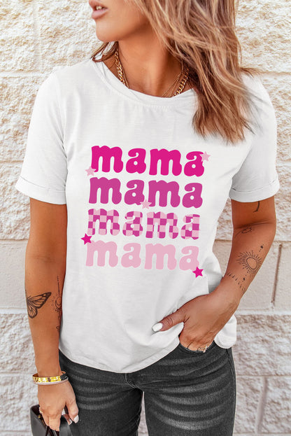 MAMA Graphic Round Neck T-Shirt-Jewearrings