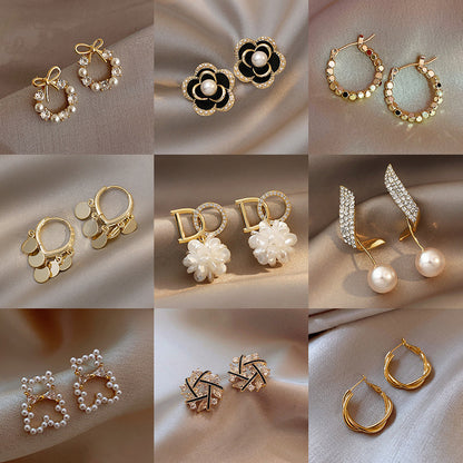 Pearl Earrings Women's Ins Style Simple And Advanced-Jewearrings