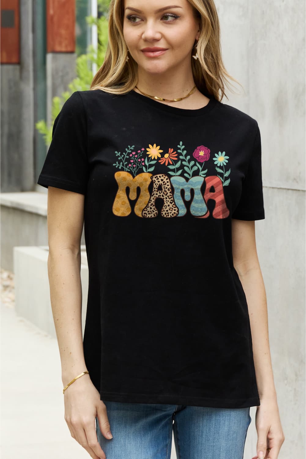 Simply Love Full Size MAMA Graphic Cotton Tee-Jewearrings