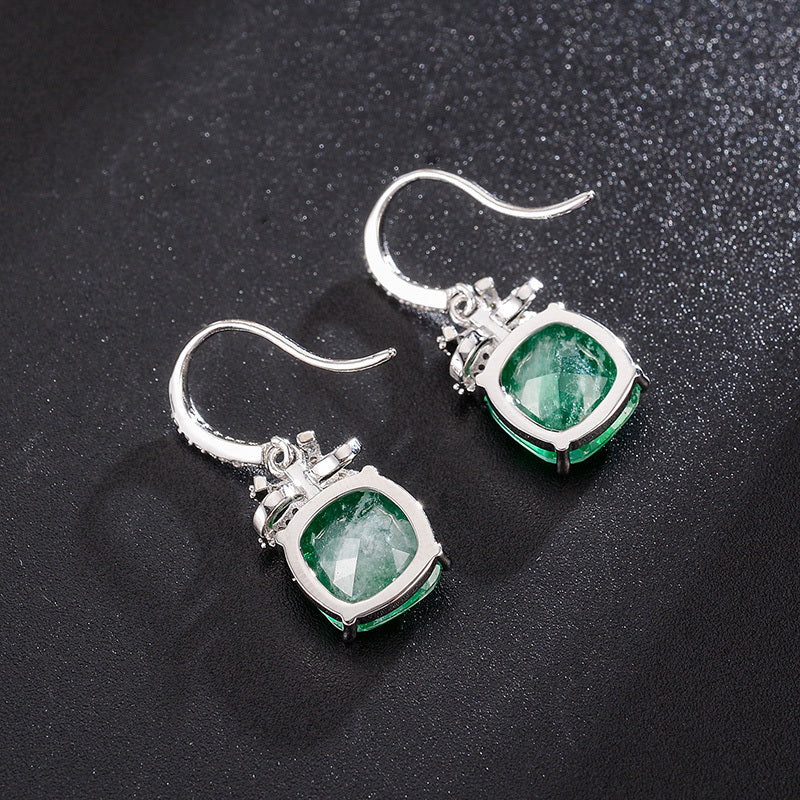 European And American Simulation Emerald Earrings Retro Earrings-Jewearrings