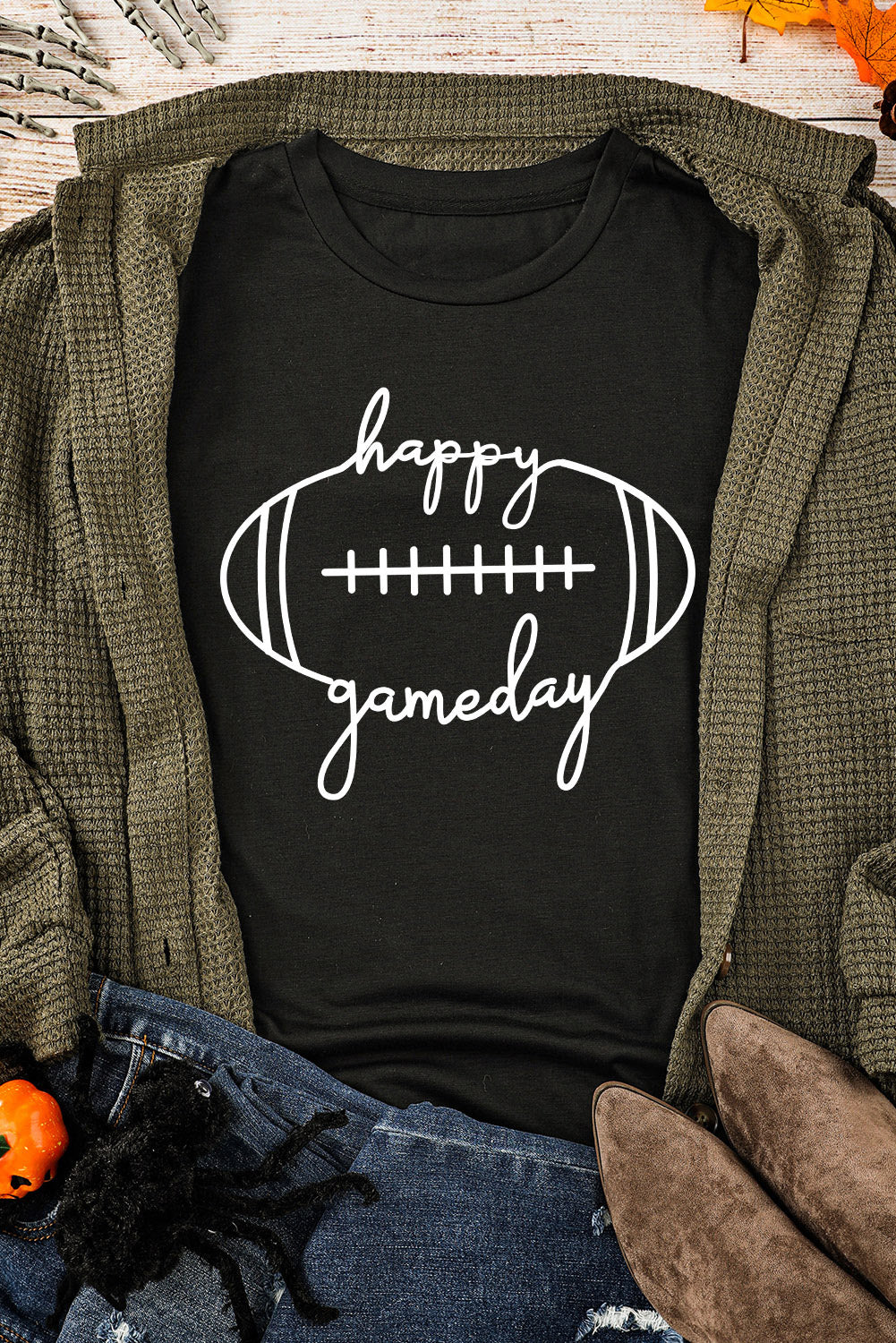 HAPPY GAMEDAY Graphic T-Shirt-Jewearrings