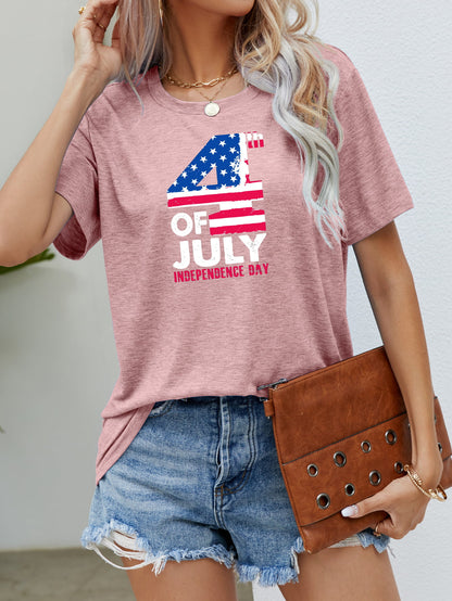 4th OF JULY INDEPENDENCE DAY Graphic Tee-Jewearrings