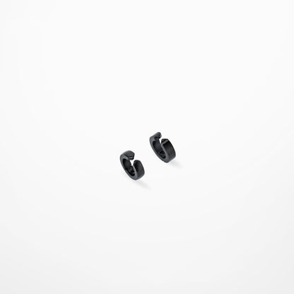 Pure Black Ear Buckle Single Without Pierced Clip Earrings-Jewearrings