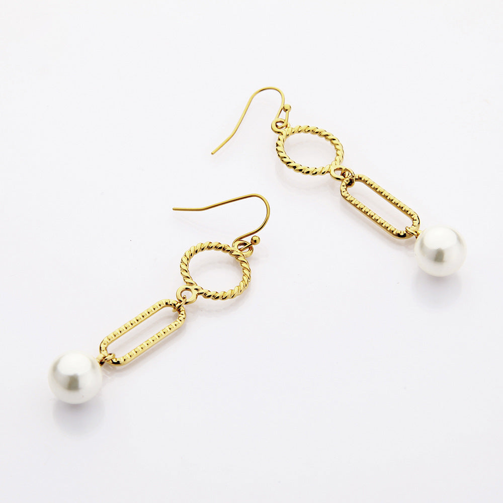 Pearl Earrings Temperament Long Earrings Small Jewelry-Jewearrings