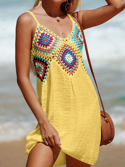 Cutout V-Neck Cover-Up Dress-Jewearrings