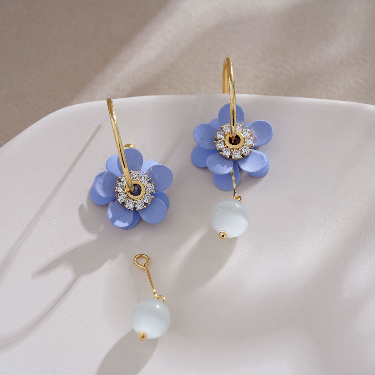 Flower Earrings Design Soft And Trendy Opal-Jewearrings