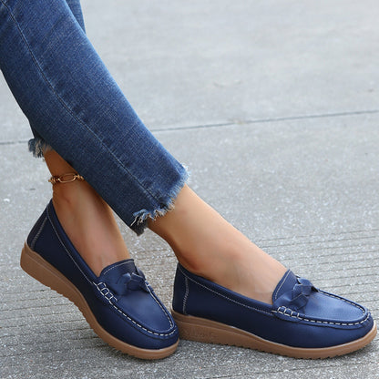 Weave Wedge Heeled Loafers-Jewearrings