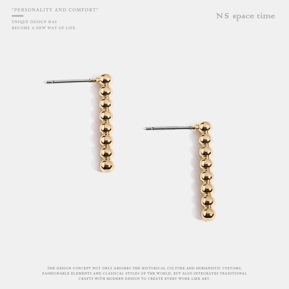 South Korea's Dongdaemun Fashion And Simple Word Stud Earrings Women-Jewearrings