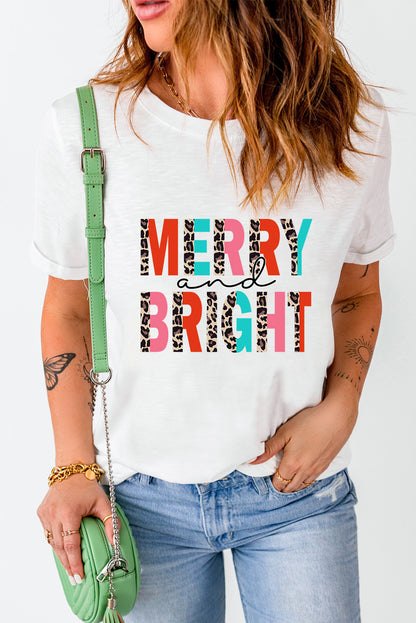 MERRY AND BRIGHT Graphic T-Shirt-Jewearrings