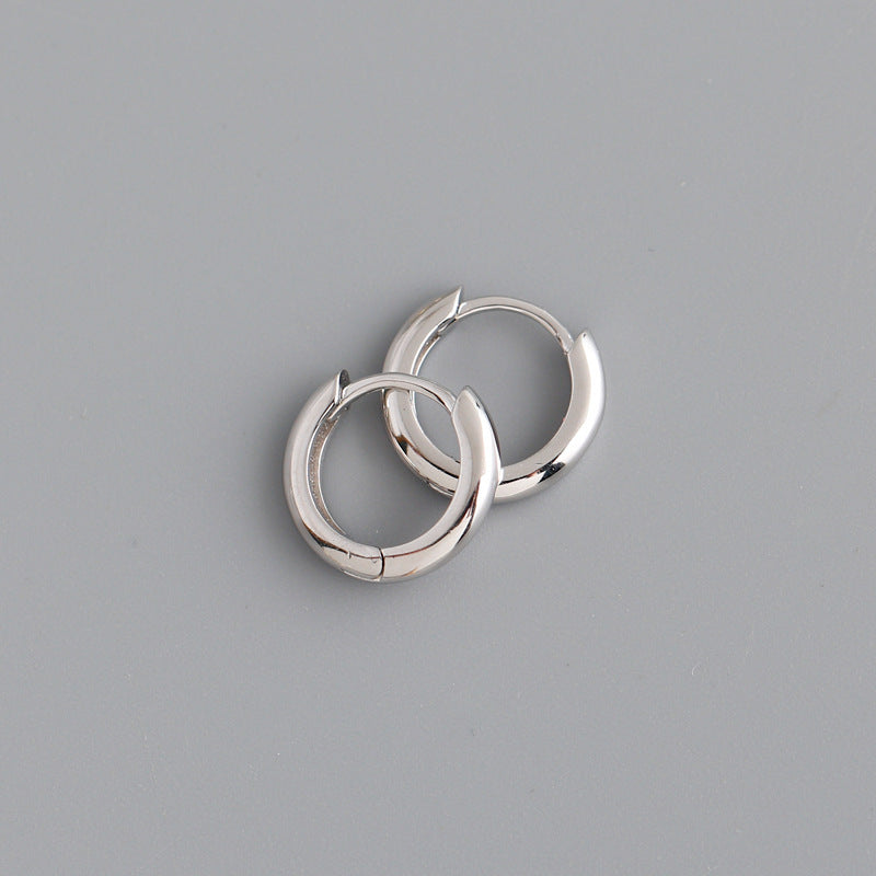 Women's Sterling Silver Ear Buckle Earrings-Jewearrings