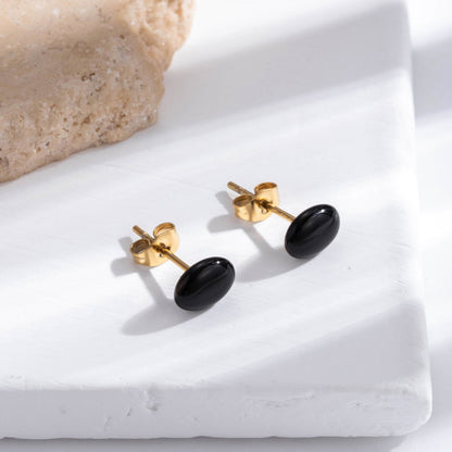 All-match Fashion Mini Color Beanie Stainless Steel Small Dopamine Refined Grace Stud Earrings-Jewearrings