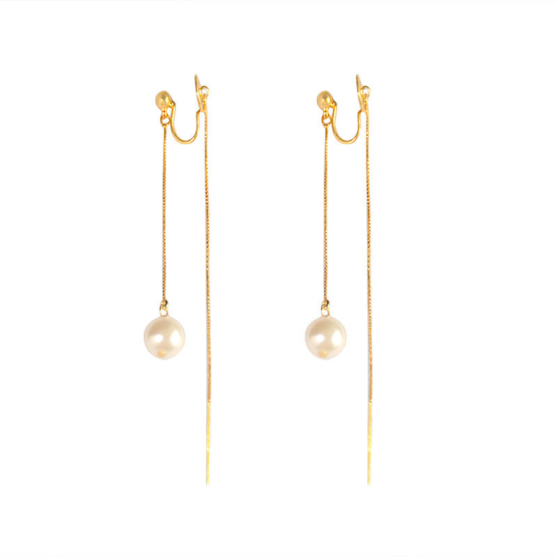 Pearl Earrings Long Tassel Mosquito Coil-Jewearrings