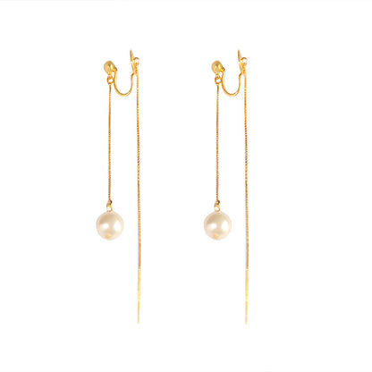 Pearl Earrings Long Tassel Mosquito Coil-Jewearrings