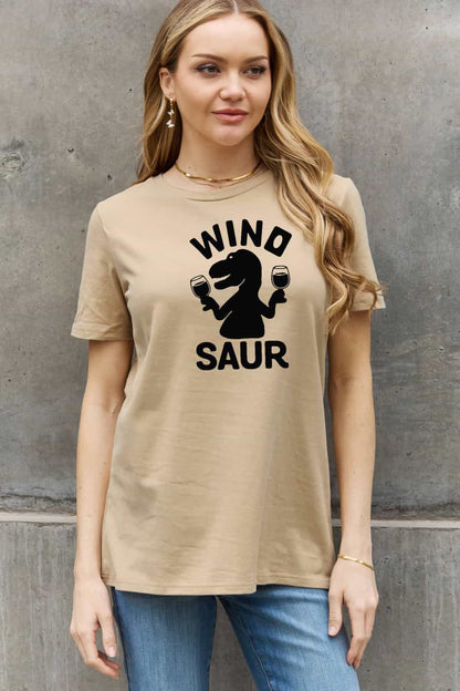 Simply Love Full Size WINOSAUR Graphic Cotton T-Shirt-Jewearrings