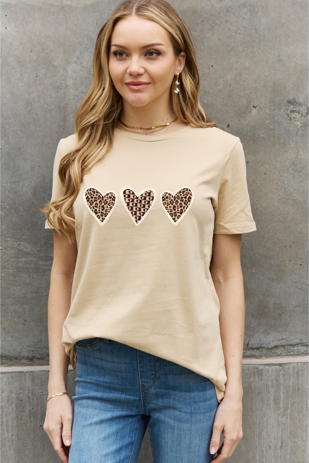 Simply Love Simply Love Full Size Heart Graphic Cotton Tee-Jewearrings