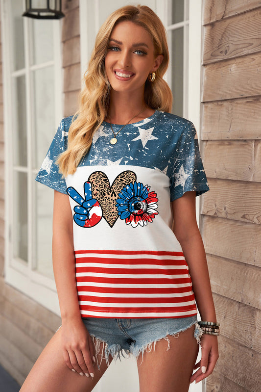 Stars and Stripes Graphic Tee-Jewearrings