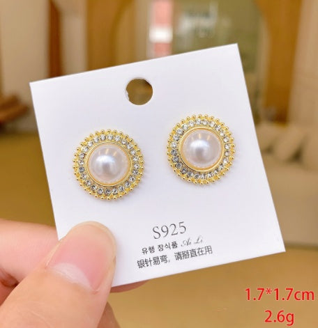 Retro Opal Earrings Korea Dongda Temperament Without Pierced Ears-Jewearrings