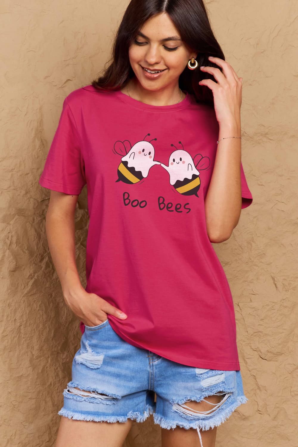 Simply Love Full Size BOO BEES Graphic Cotton T-Shirt-Jewearrings