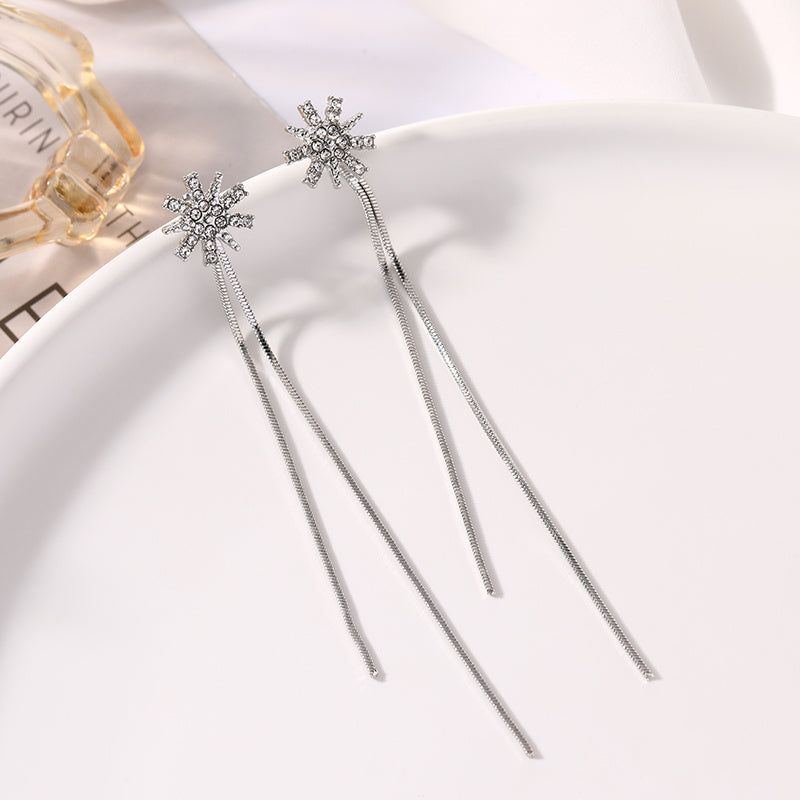 Temperament Earrings Sterling Silver Cold Wind Female-Jewearrings