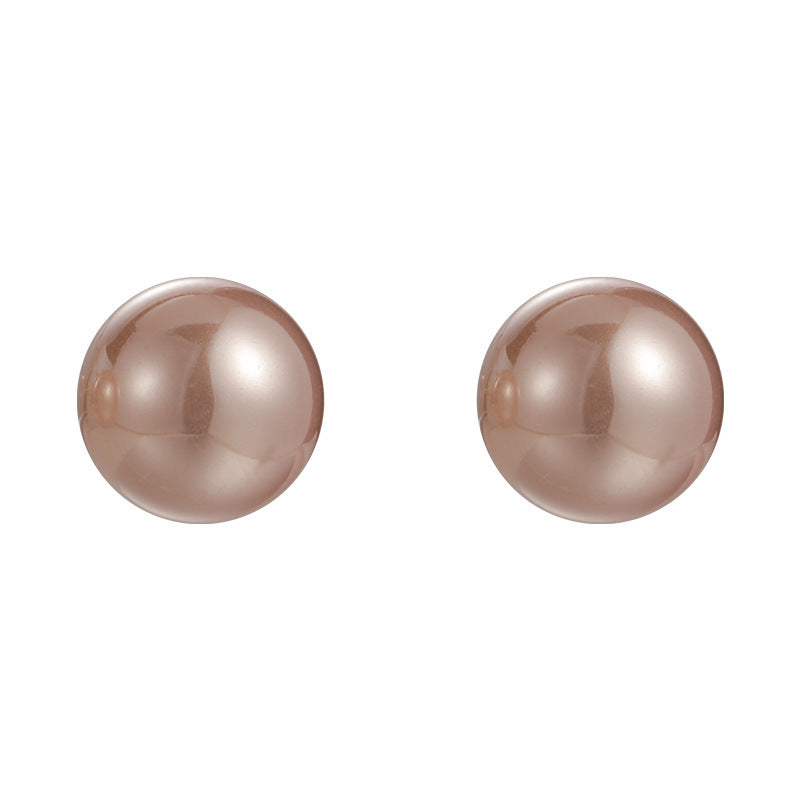 Simple And Light Luxury Fashion Champagne Pearl Earrings-Jewearrings