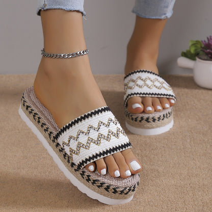 Open Toe Platform Sandals-Jewearrings