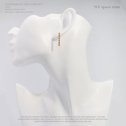 South Korea's Dongdaemun Fashion And Simple Word Stud Earrings Women-Jewearrings