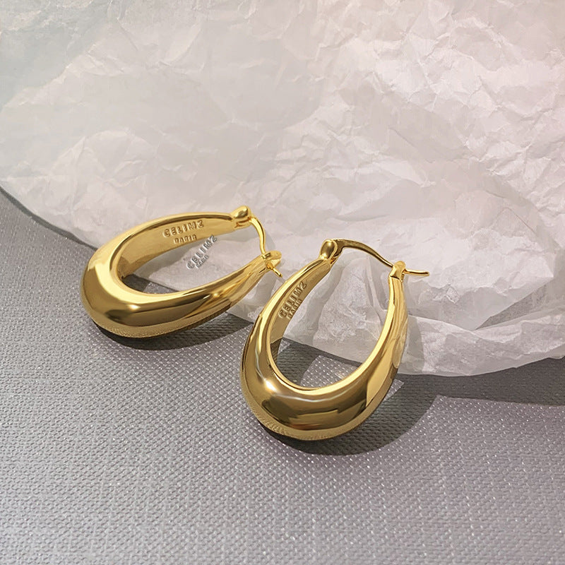 Versatile And High-end French Vintage Gold Earrings For Women-Jewearrings