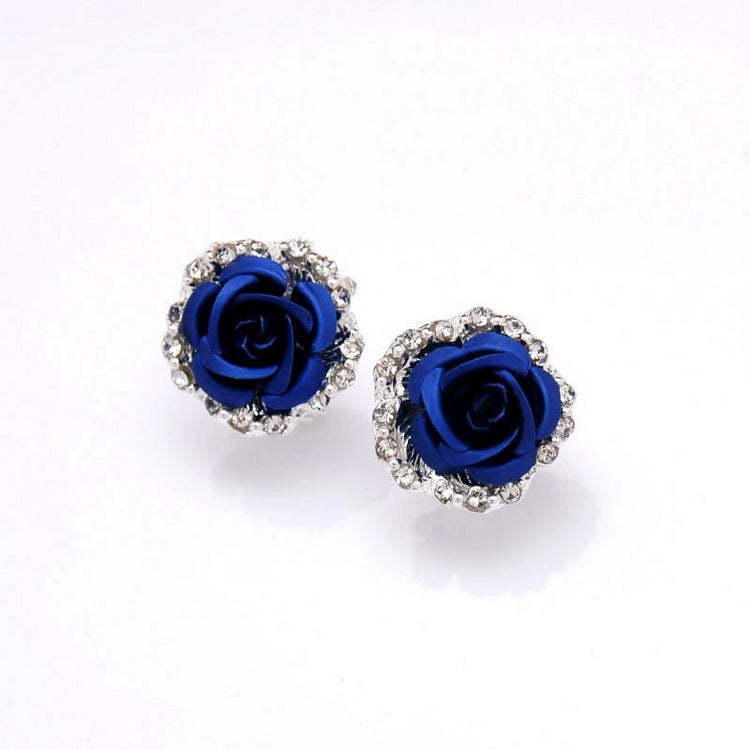 Earrings Source Wholesale Rose Flower Ear Clip Earrings-Jewearrings