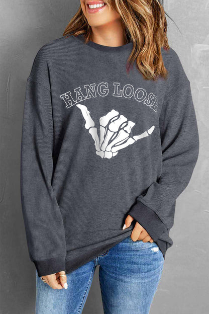 Skeleton Hand Graphic Sweatshirt-Jewearrings