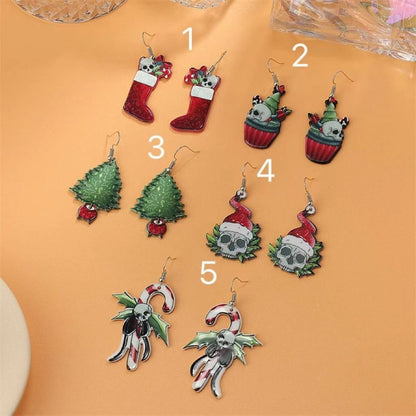 Christmas Acrylic Earrings Santa Claus-Jewearrings