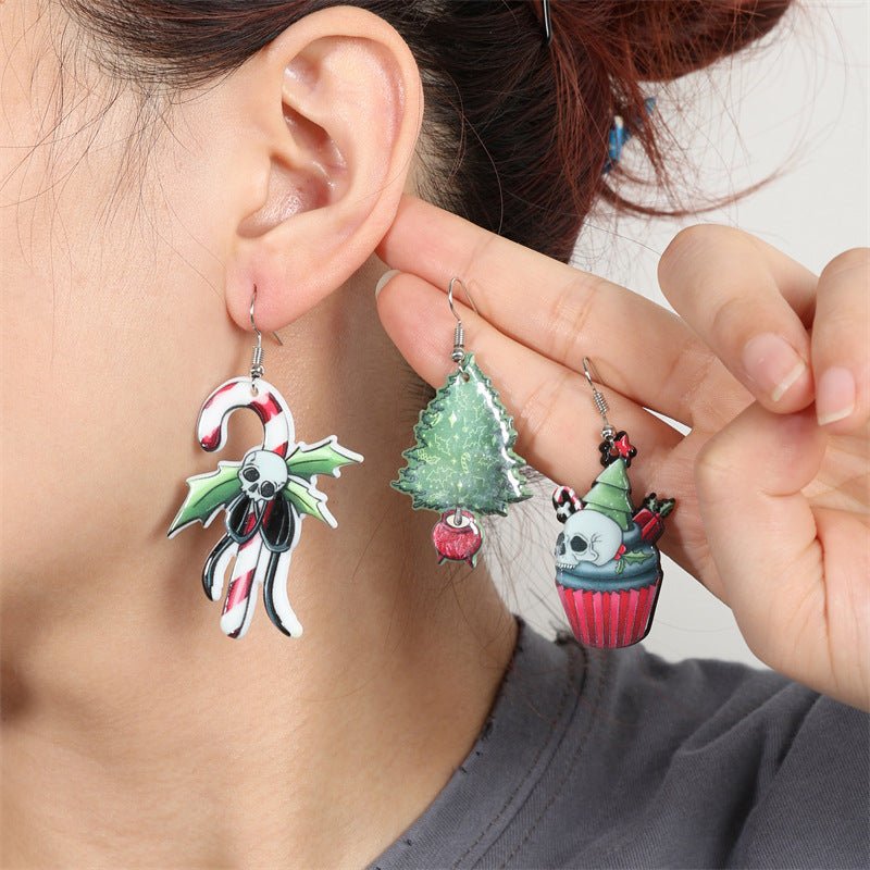 Christmas Acrylic Earrings Santa Claus-Jewearrings