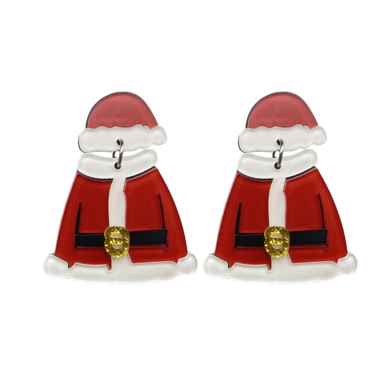 Christmas Clothes Hat Deer Earrings Acrylic-Jewearrings