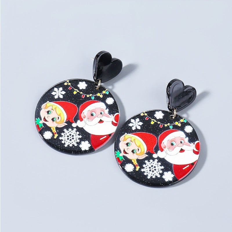 Christmas Series Resin Acrylic Sheet Halloween Series Earrings-Jewearrings