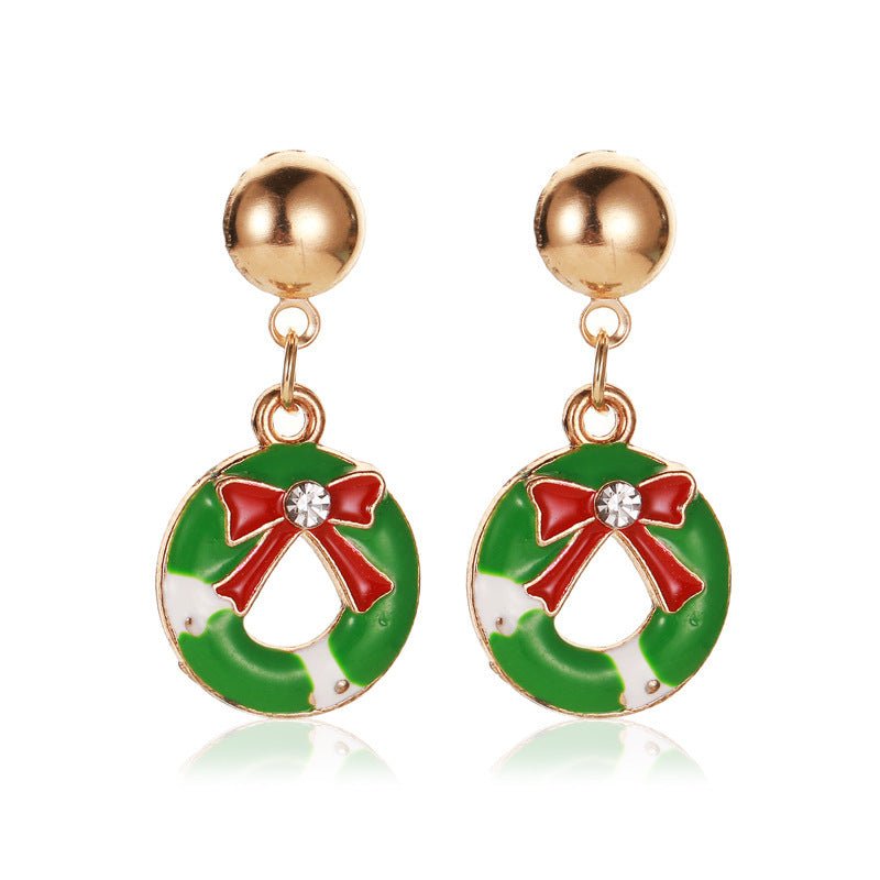 Christmas Snowflake Pumpkin Rainbow Earrings Women-Jewearrings