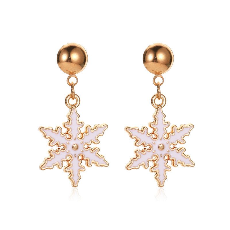 Christmas Snowflake Pumpkin Rainbow Earrings Women-Jewearrings