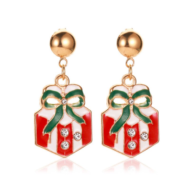 Christmas Snowflake Pumpkin Rainbow Earrings Women-Jewearrings