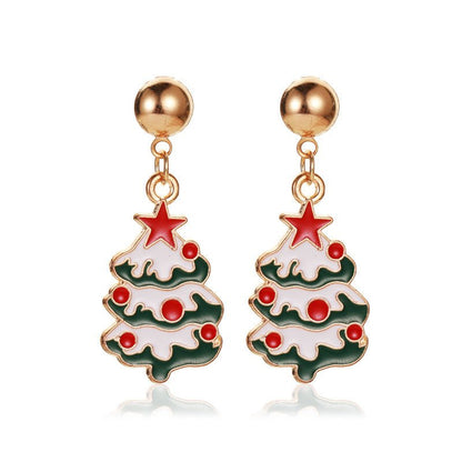 Christmas Snowflake Pumpkin Rainbow Earrings Women-Jewearrings