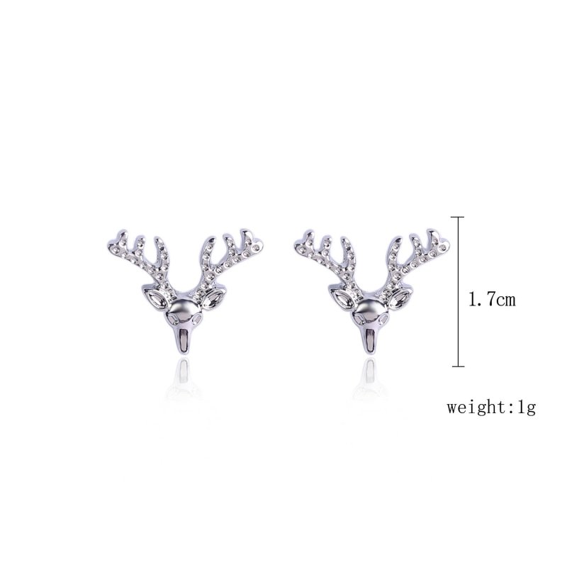 Christmas Stud Earrings Diamond Snowflake Set-Jewearrings