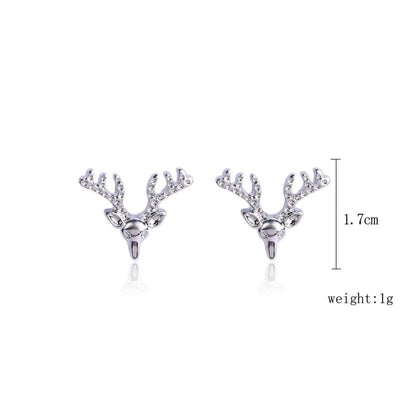 Christmas Stud Earrings Diamond Snowflake Set-Jewearrings