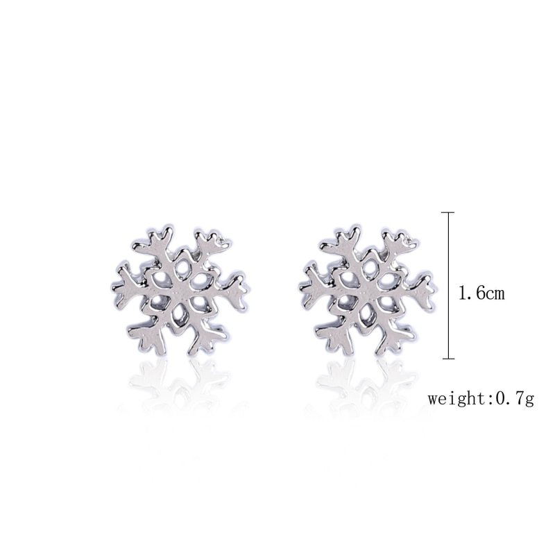 Christmas Stud Earrings Diamond Snowflake Set-Jewearrings