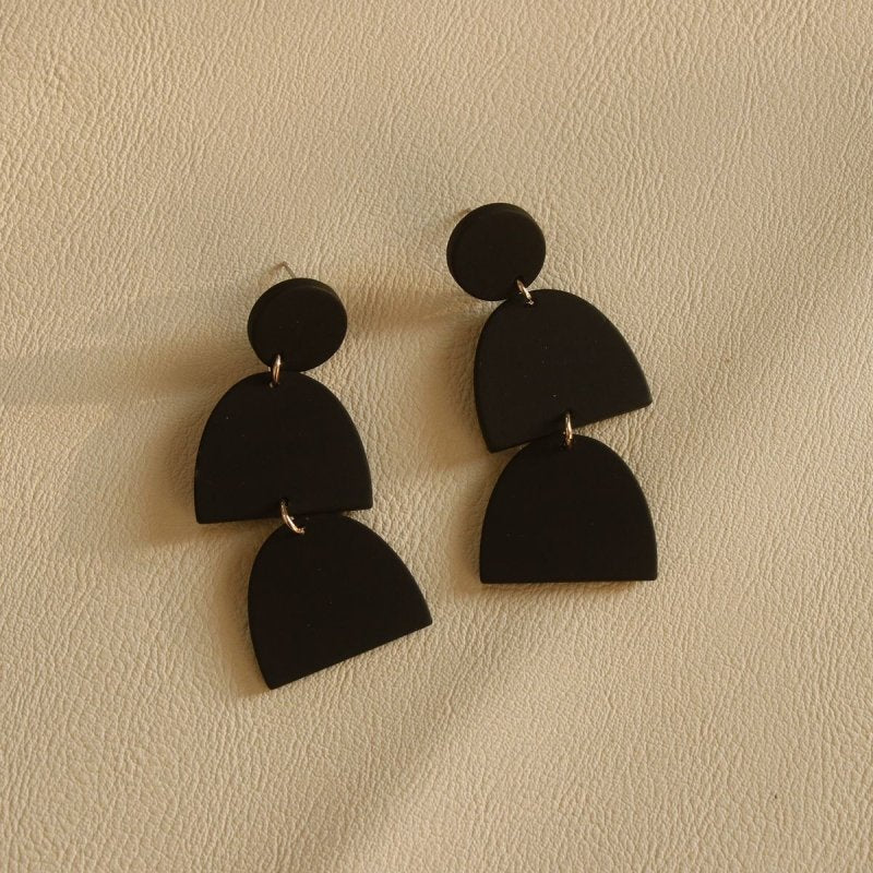 Clay Texture Acrylic Earrings European And American Long-Jewearrings