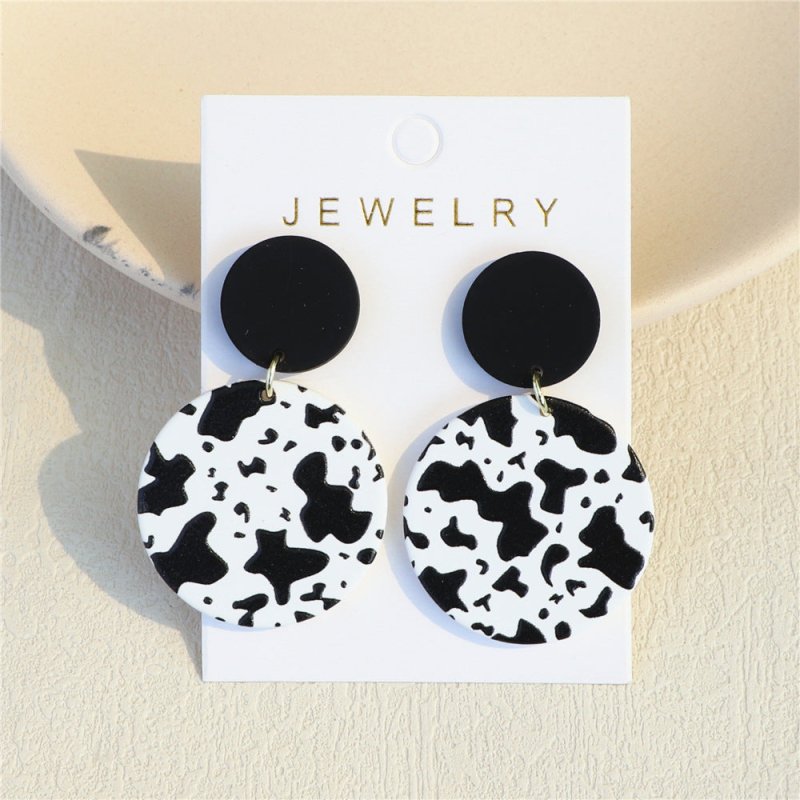 Clay Textured Round Acrylic Earrings-Jewearrings